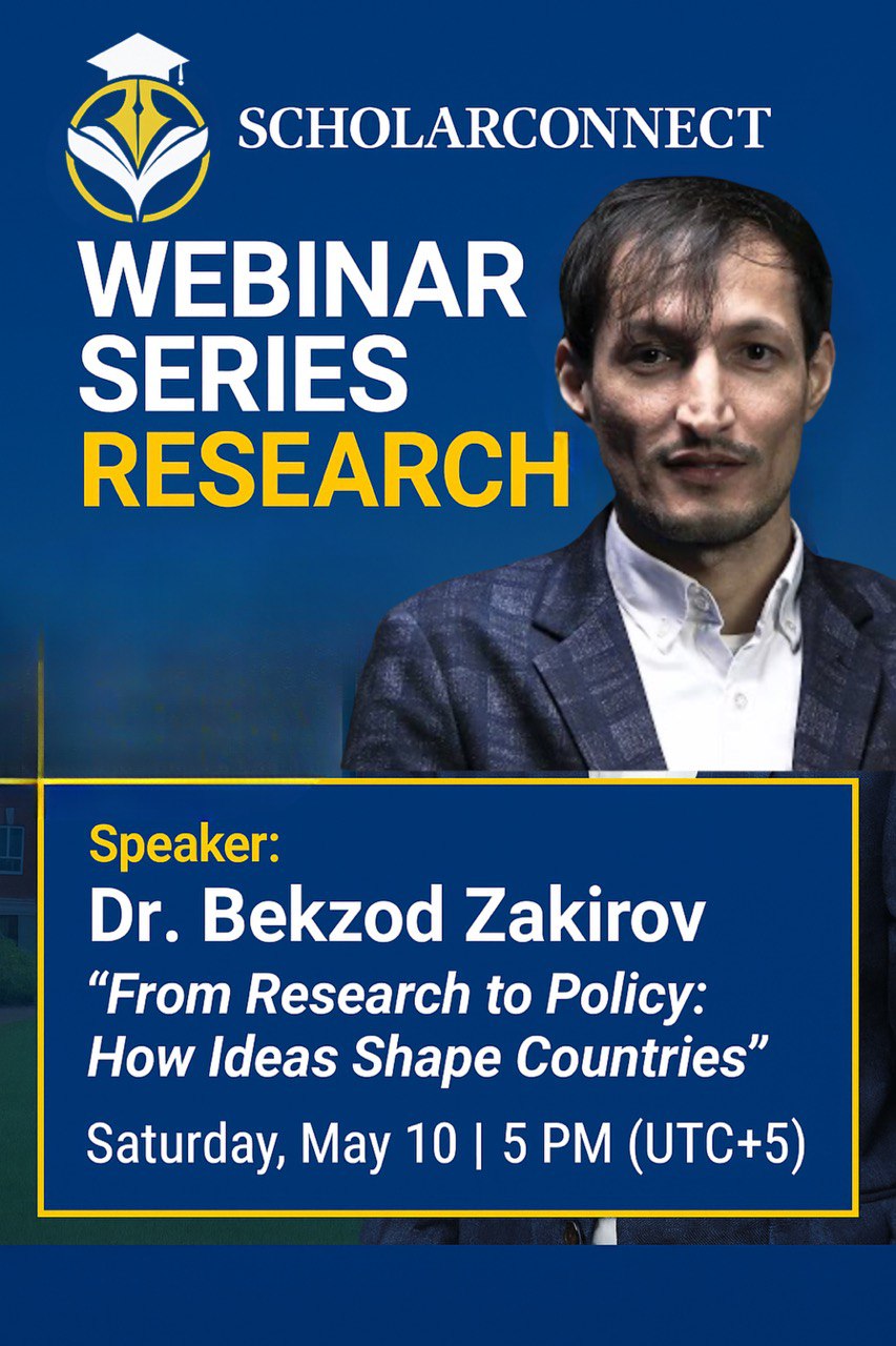 Dr. Bekzod Zakirov - From Research to Policy